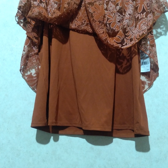 NY Collection size large rust seawhirl color blouse - Picture 4 of 8
